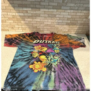 Outkast Tie-Dye Graphic T-Shirt Small Y2K Rap Rare